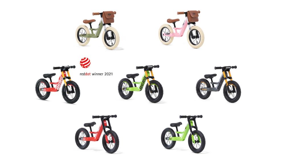 Red dot ausgezeichnet: BERG Biky: City, Mini, Retro und Cross – vier völlig unterschiedliche designte Laufräder