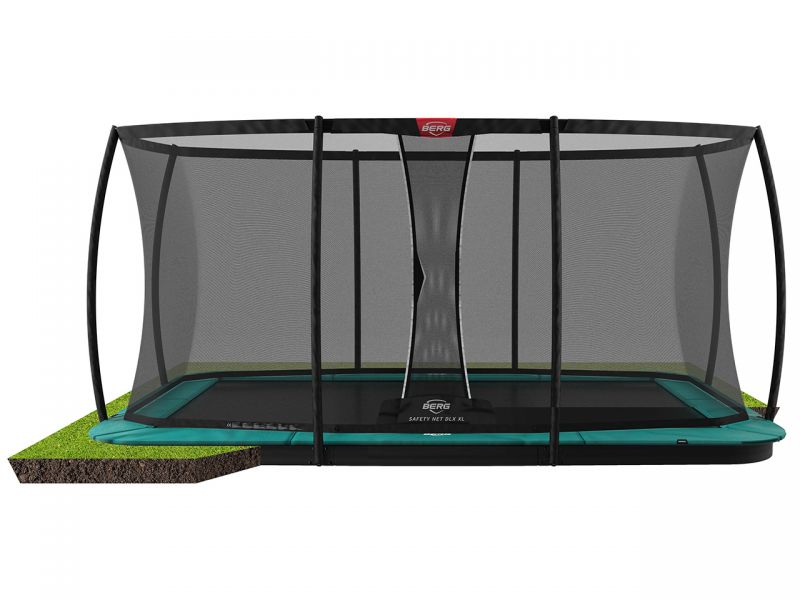 berg trampolin ultim champion flatground 410 green inkl sicherheitsnetz deluxe Empfehlenswerte BERG Trampoline & PlayBase Klettergerüste