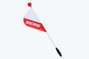 Berg Gokart Zubehoer Fahne Rot-Weiss