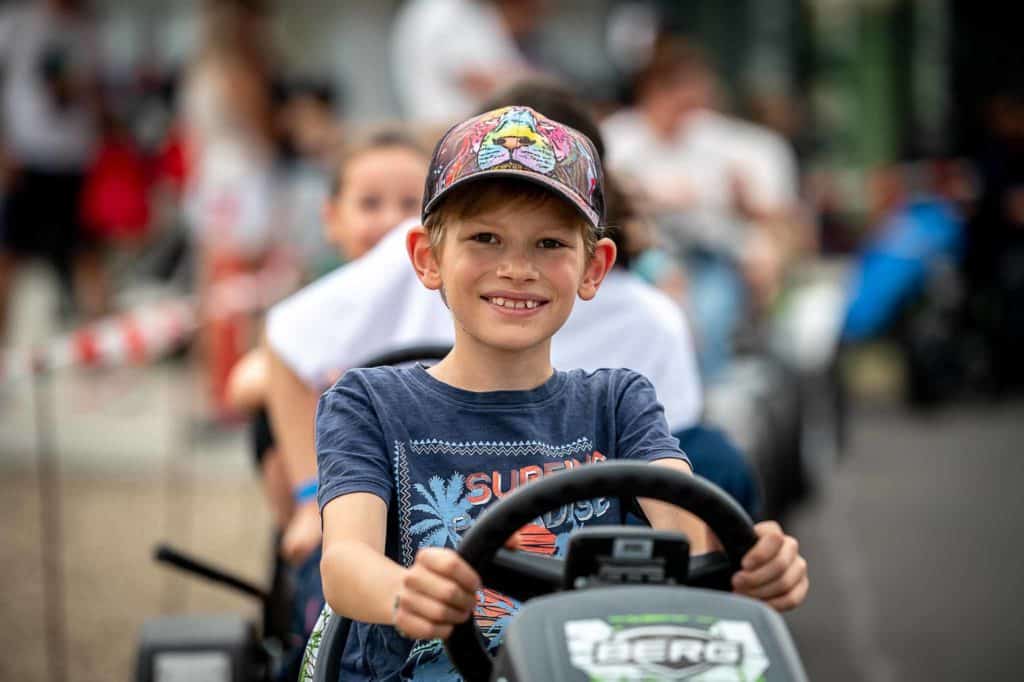 3. BERG EXPERIENCE DAY am 15. Juli 21023 in Romrod: Pedal-Gokartfahren macht Spaß.